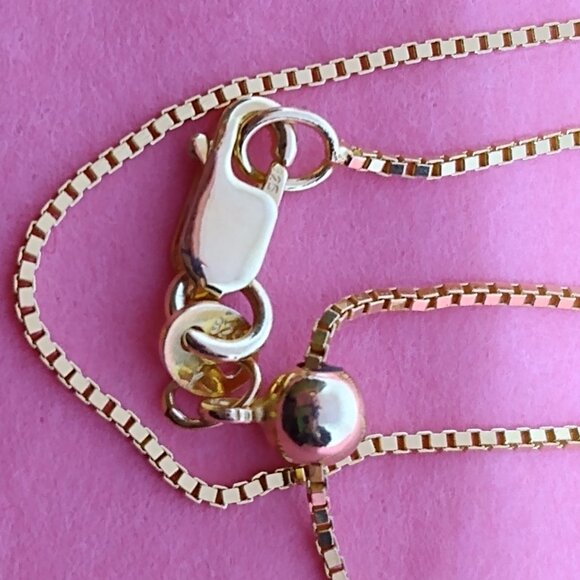 Fabulous adjustable box chain necklace. - Picture 7 of 9